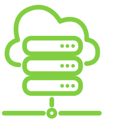 icon of servers in a cloud