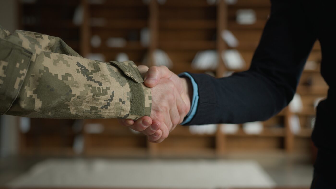 Veteran handshake